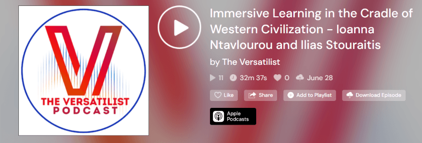 Το Homo Ludens στο podcast The Versatilist του Patrick O'Shea